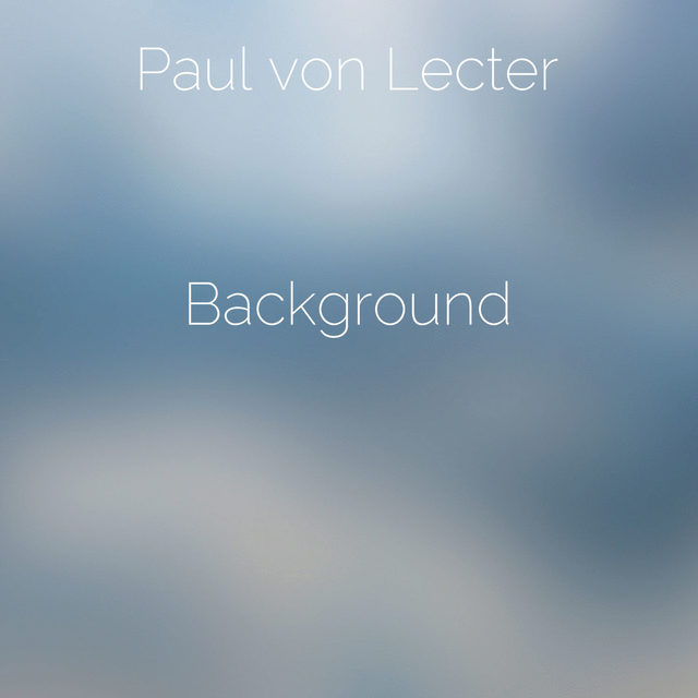 The cover of Paul von Lecter - Background Groove